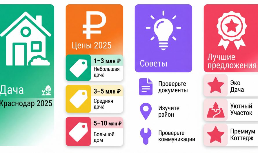 Купить дачу в Краснодаре: цены, советы и лучшие предложения 2025